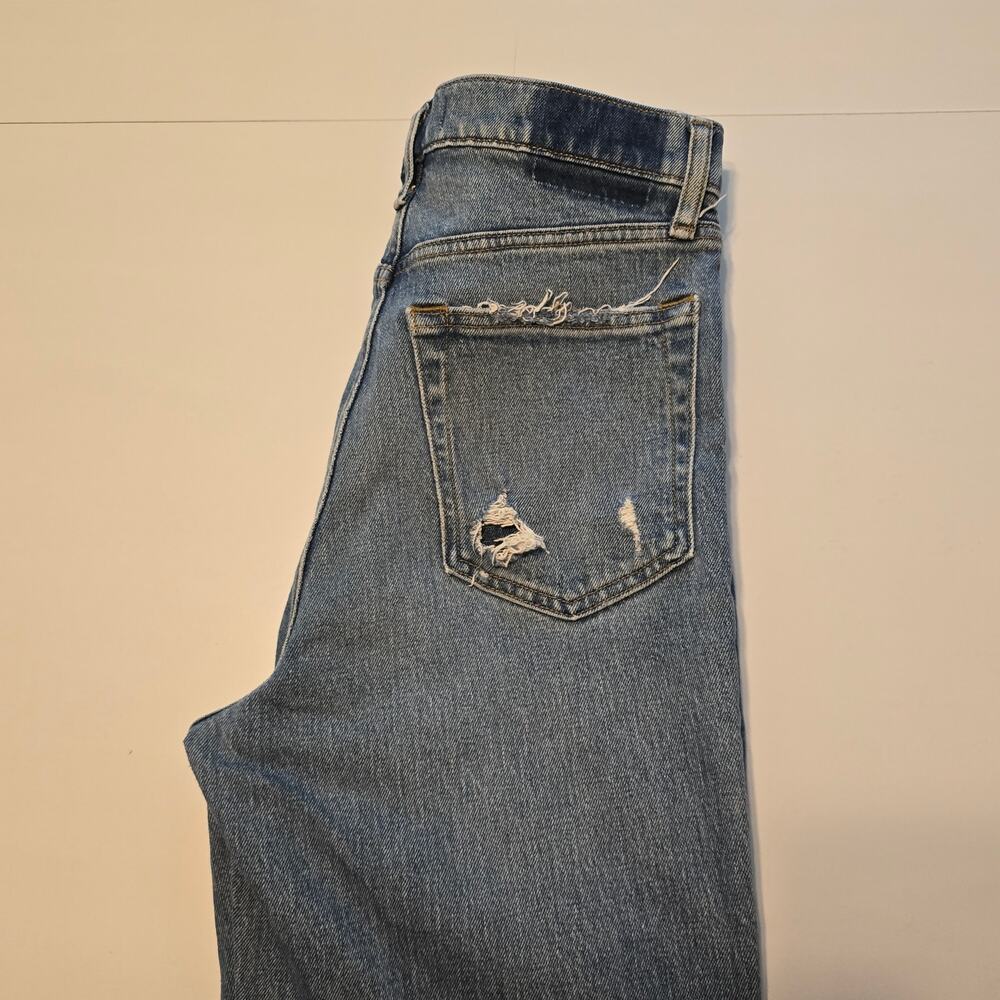Abercrombie & Fitch 90s Straight Ultra High Rise Criss Cross Waist Jeans 6L Blue - Picture 9 of 16